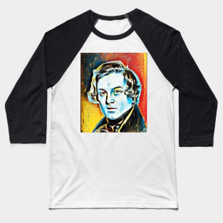 Robert Schumann Abstract Portrait | Robert Schumann Artwork 2 Baseball T-Shirt